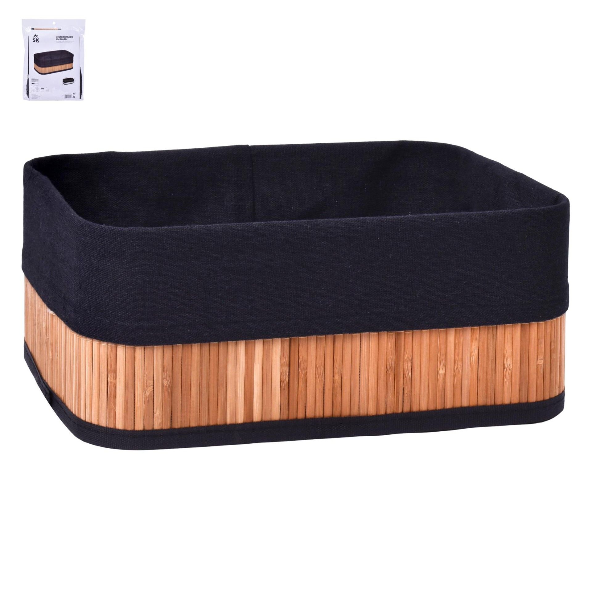 CESTO BAMBU 30X22X12 PRETO 1015-05 CX24 CESTO BAMBU 30X22X12 PRETO 1015-05 CX24