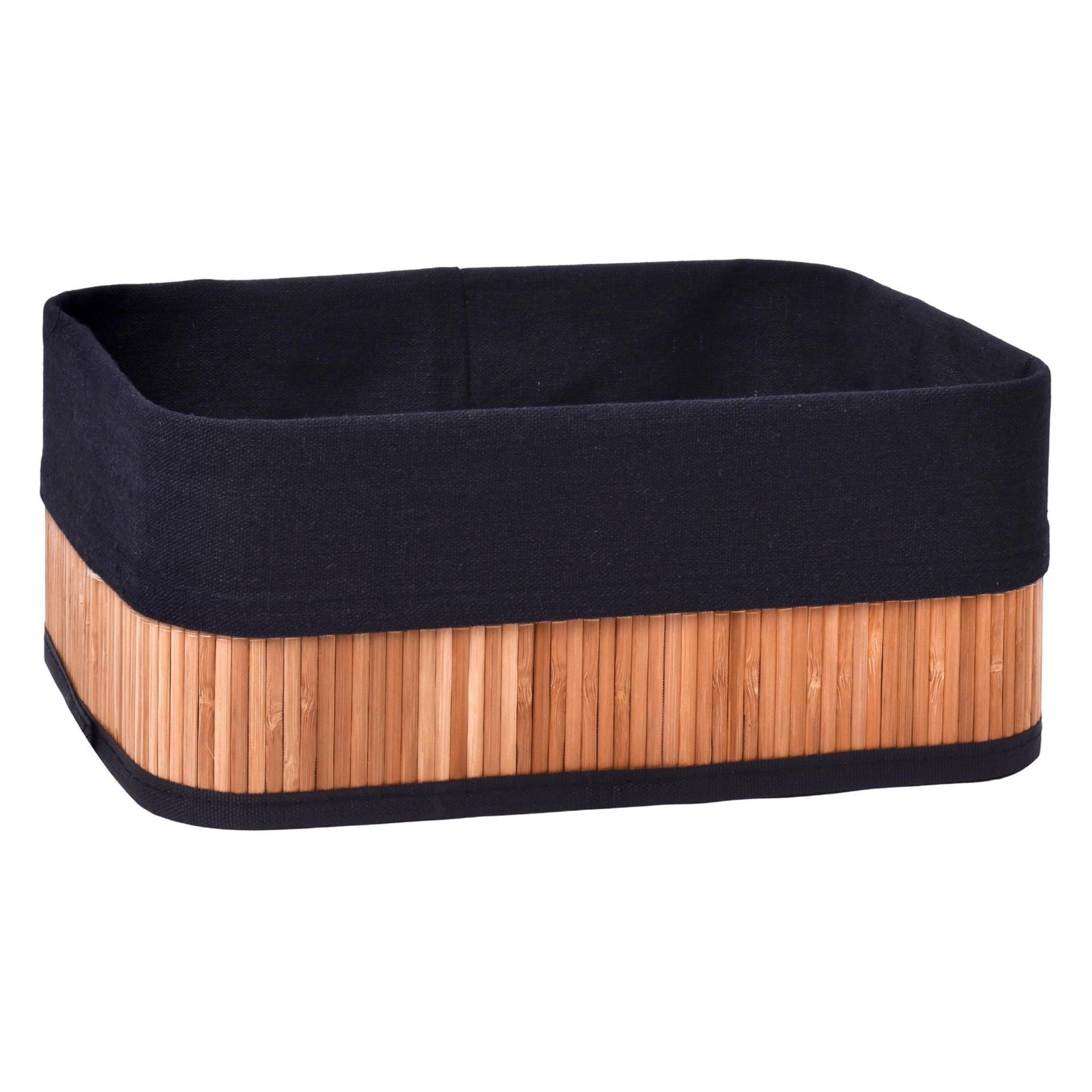 CESTO BAMBU 30X22X12 PRETO 1015-05 CX24 CESTO BAMBU 30X22X12 PRETO 1015-05 CX24