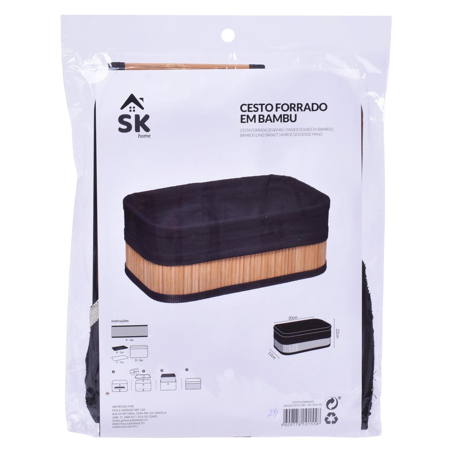 CESTO BAMBU 30X22X12 PRETO 1015-05 CX24 CESTO BAMBU 30X22X12 PRETO 1015-05 CX24
