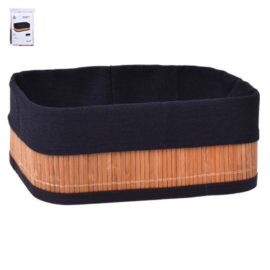 CESTO BAMBU 26X16X10 PRETO 1015-07 CX30 CESTO BAMBU 26X16X10 PRETO 1015-07 CX30
