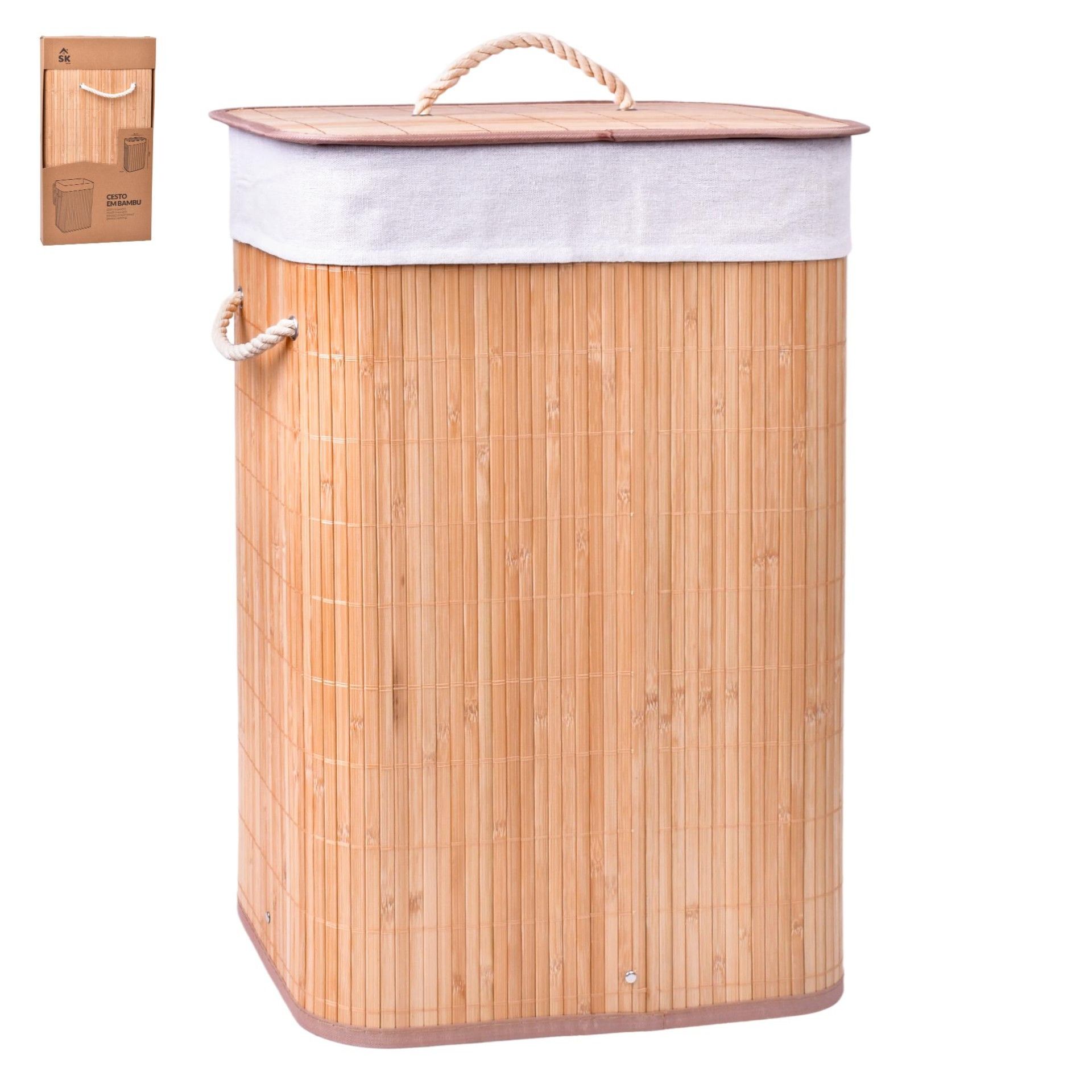 CESTO ROUPA RET 40X30X60 BRANCO 1015-02 CESTO ROUPA RET 40X30X60 BRANCO 1015-02