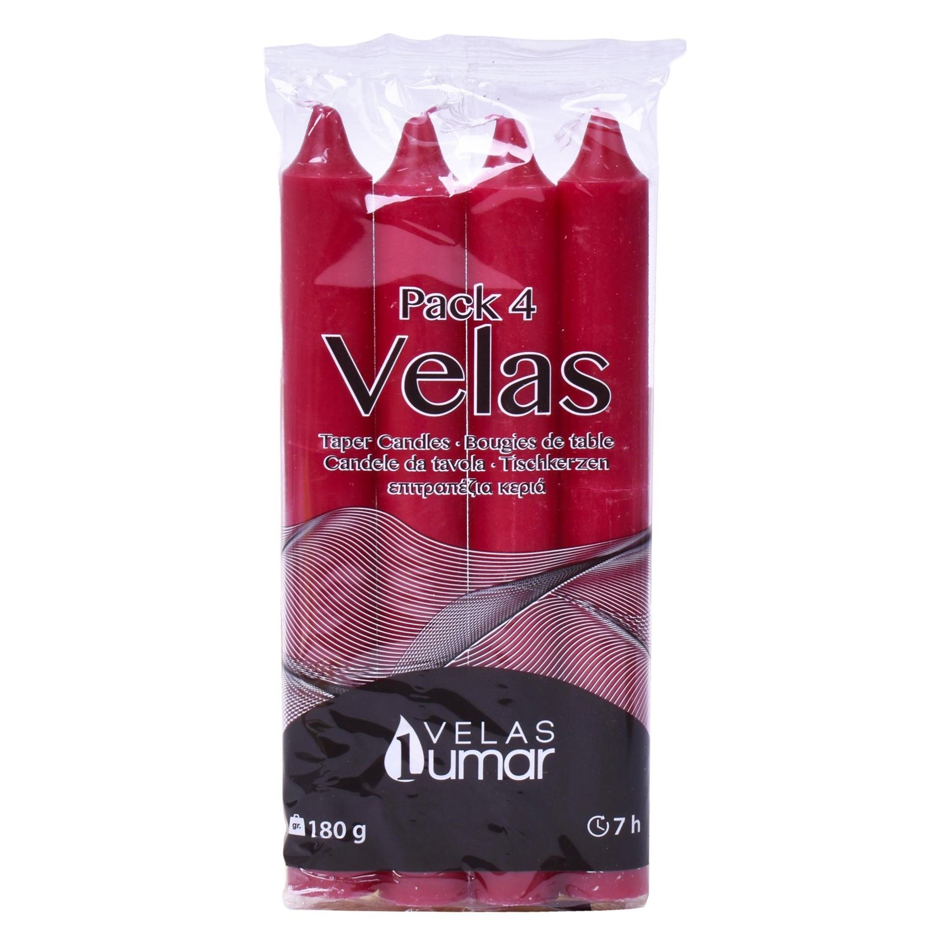 VELAS PACK4 BORDO VELAS PACK4 BORDO