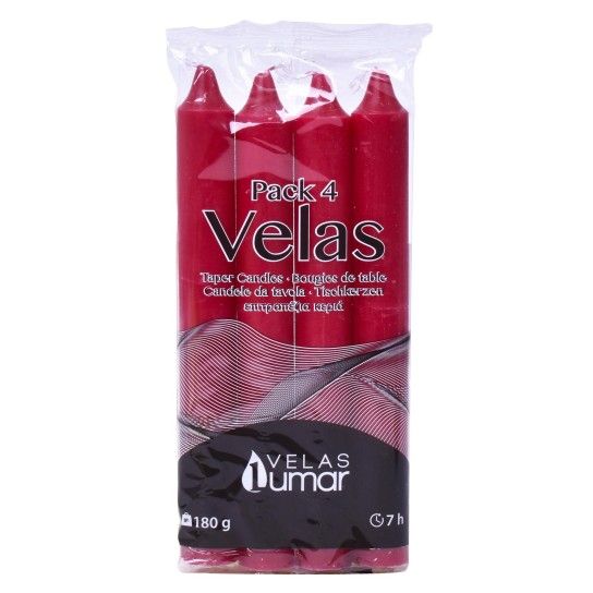 VELAS PACK4 BORDO VELAS PACK4 BORDO