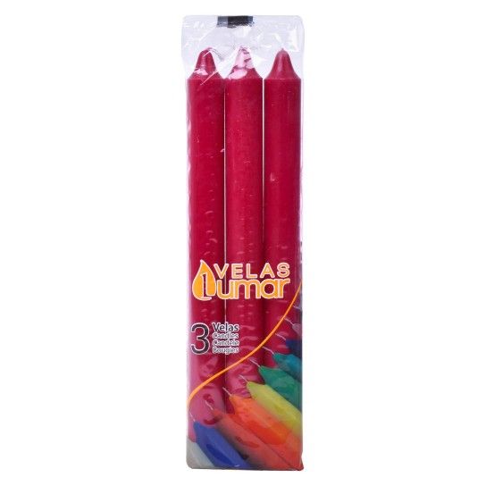 VELAS PACK3 BORDO VELAS PACK3 BORDO