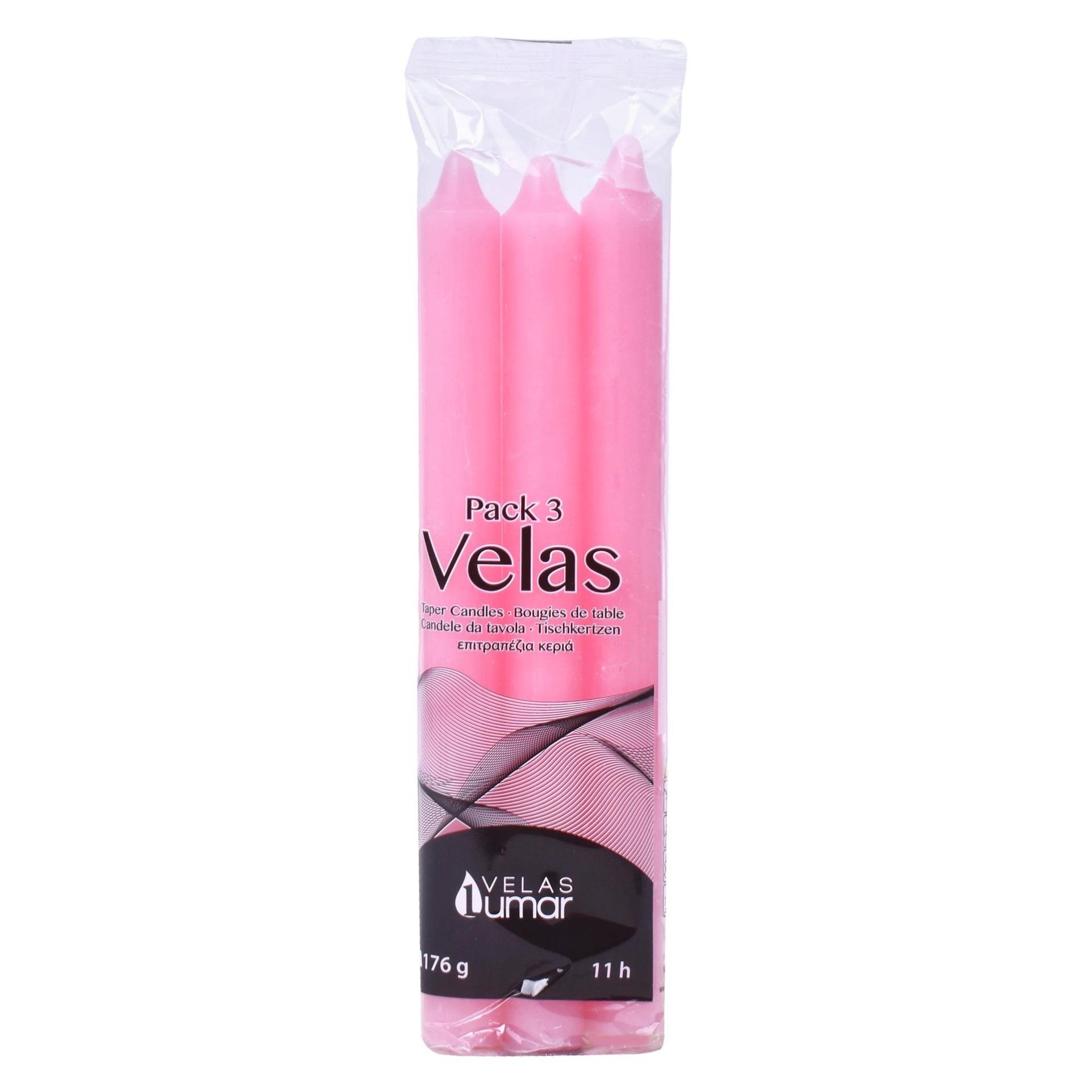 VELAS PACK3 ROSA VELAS PACK3 ROSA