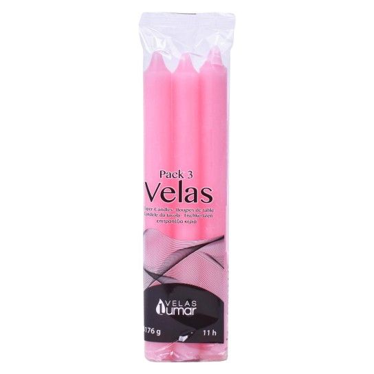 VELAS PACK3 ROSA VELAS PACK3 ROSA