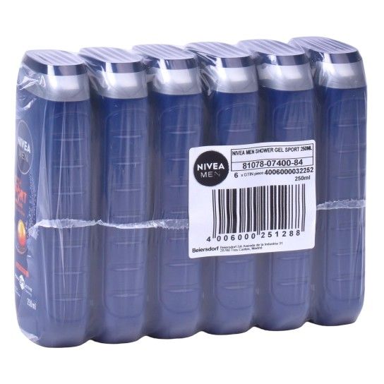 NIVEA GEL BANHO MEN SPORT 5EM 1 250ML NIVEA GEL BANHO MEN SPORT 5EM 1 250ML