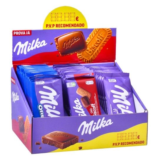 MILKA EXPOSITOR 25x90G+15x100G CX40 MILKA EXPOSITOR 25x90G+15x100G CX40