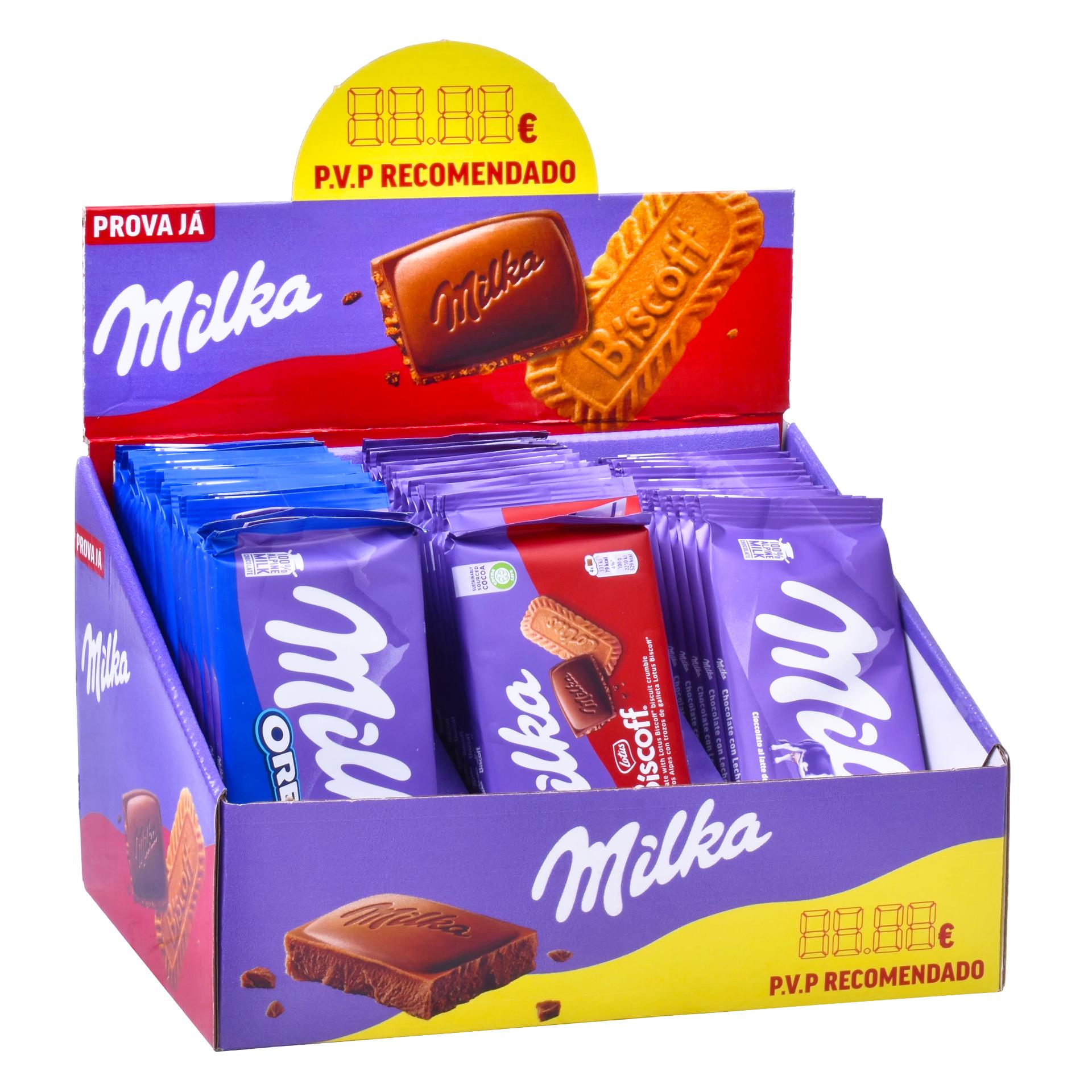 MILKA EXPOSITOR 25x90G+15x100G CX40 MILKA EXPOSITOR 25x90G+15x100G CX40