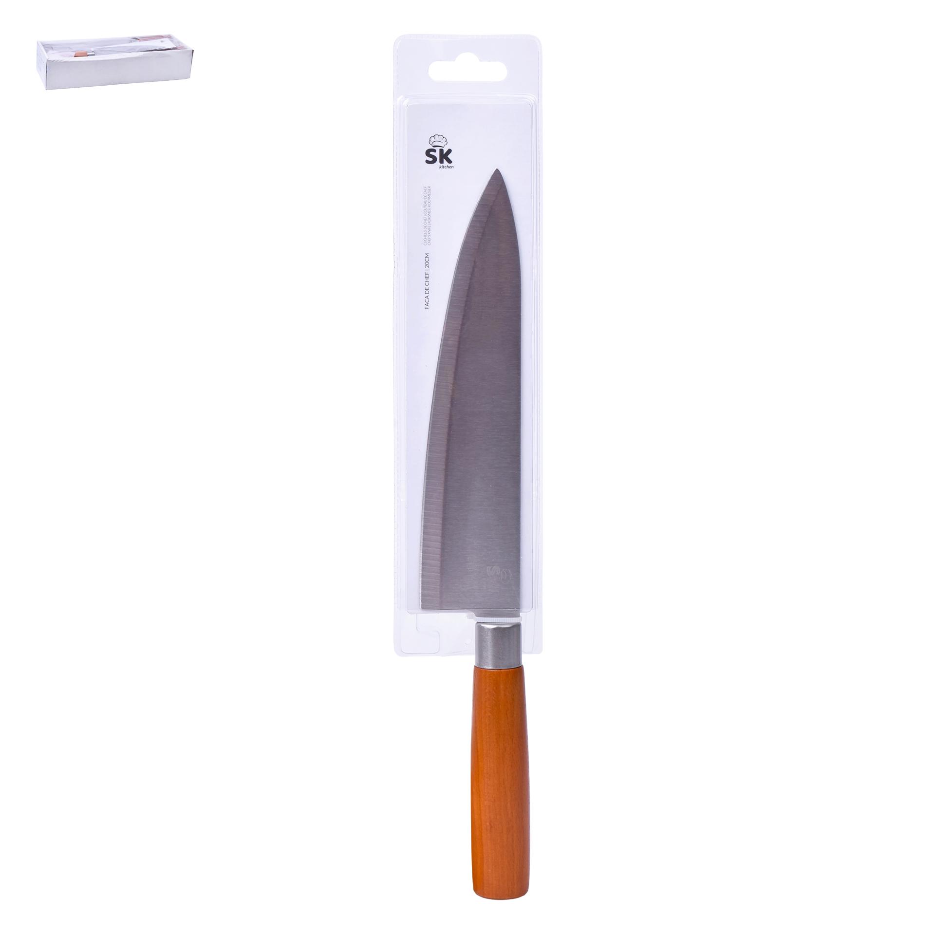 FACA CABO MADEIRA 20CM SK 804-447 CX48 FACA CABO MADEIRA 20CM SK 804-447 CX48