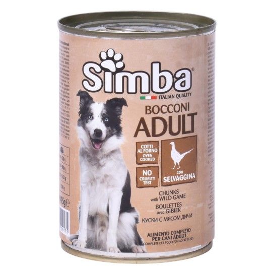 SIMBA CAO C/CARNE DE CAÇA 415G SIMBA CAO C/CARNE DE CAÇA 415G