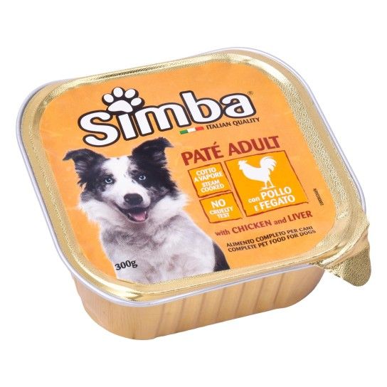 SIMBA CAO PATE FRANGO E FIGADO 300GRS SIMBA CAO PATE FRANGO E FIGADO 300GRS