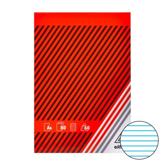 BLOCO PAPEL A6 80FLS PAUT. BLOCO PAPEL A6 80FLS PAUT.