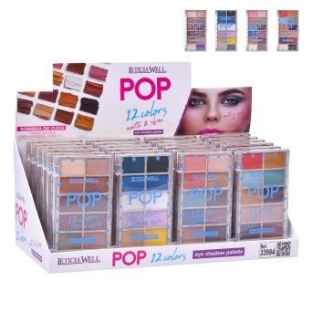 SOMBRA OLHOS 12 CORES MAT/SH POP 33994 CX24