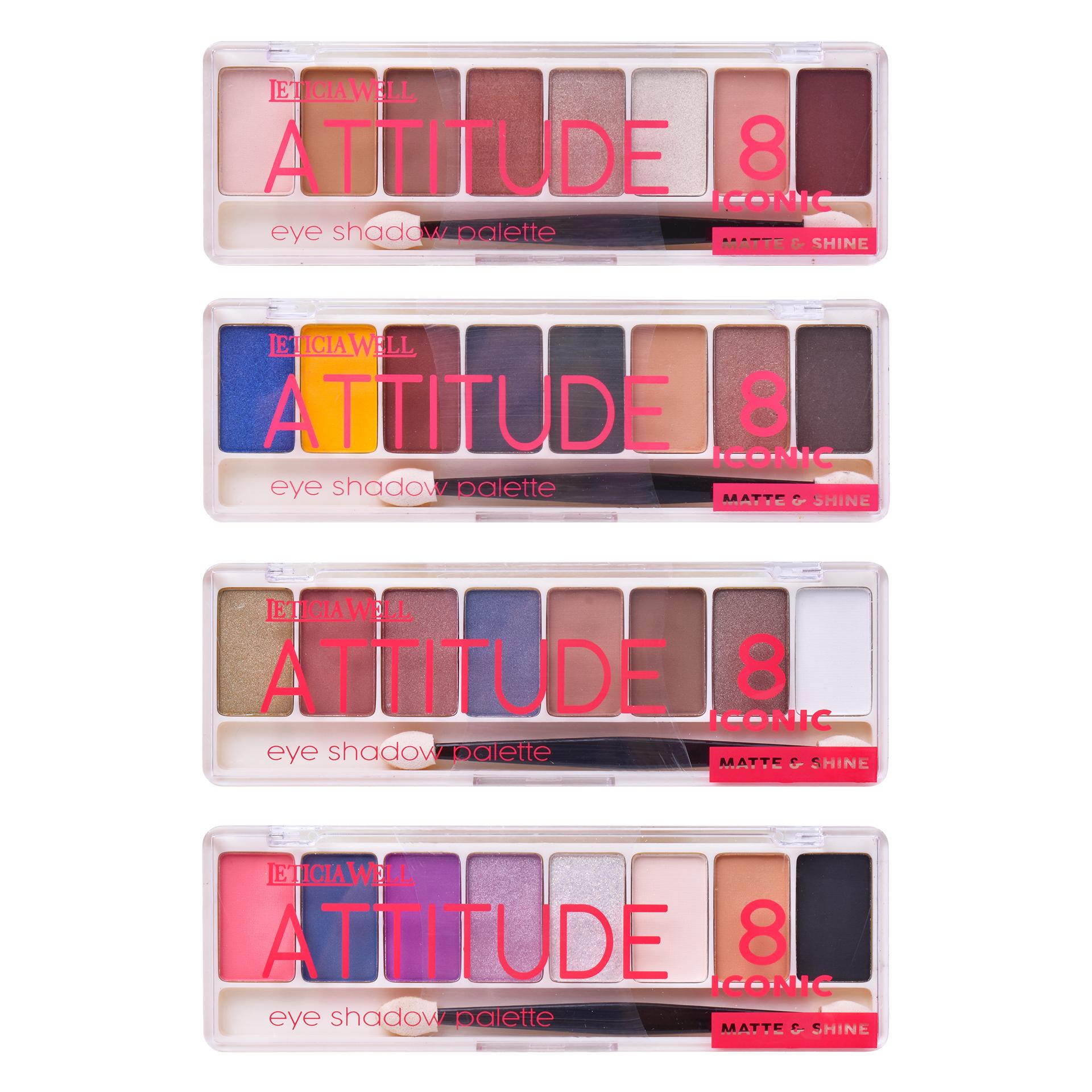 PALETA SOMBRAS 8 CORES ATTITUDE 33993 CX24