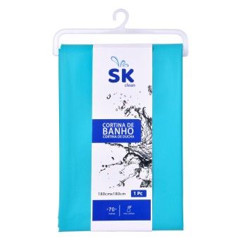 CORTINA WC 1.8X1.8M PVC AZUL 1589-112-G CX60