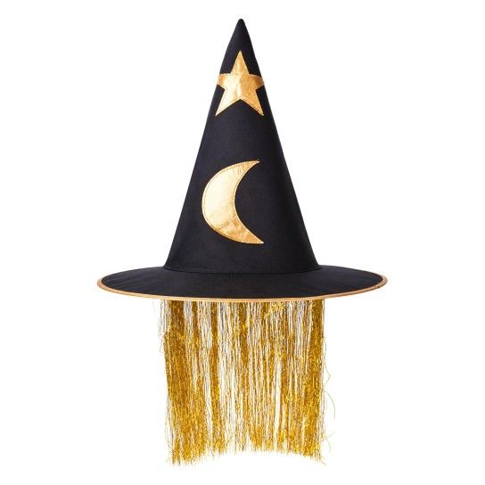 CHAPEU BRUXA C/CABELO HALLOWEEN