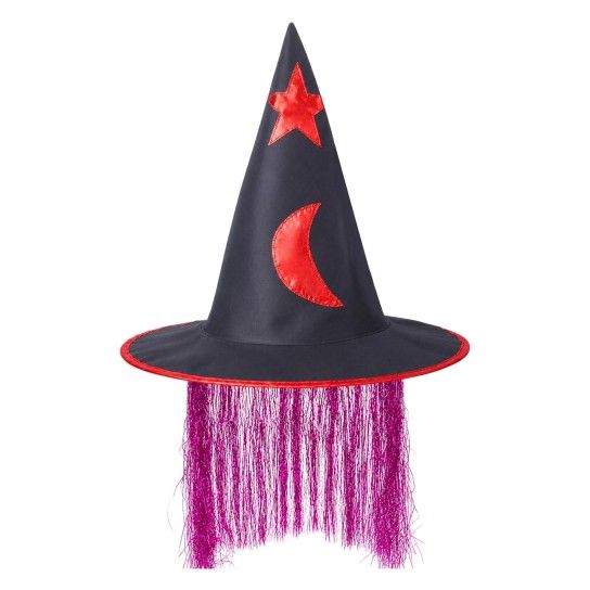 CHAPEU BRUXA C/CABELO HALLOWEEN