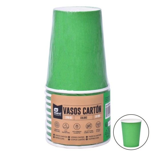 COPO CARTAO BIO VERD 270CC 10UNID 8137 CX12 COPO CARTAO BIO VERD 270CC 10UNID 8137 CX12