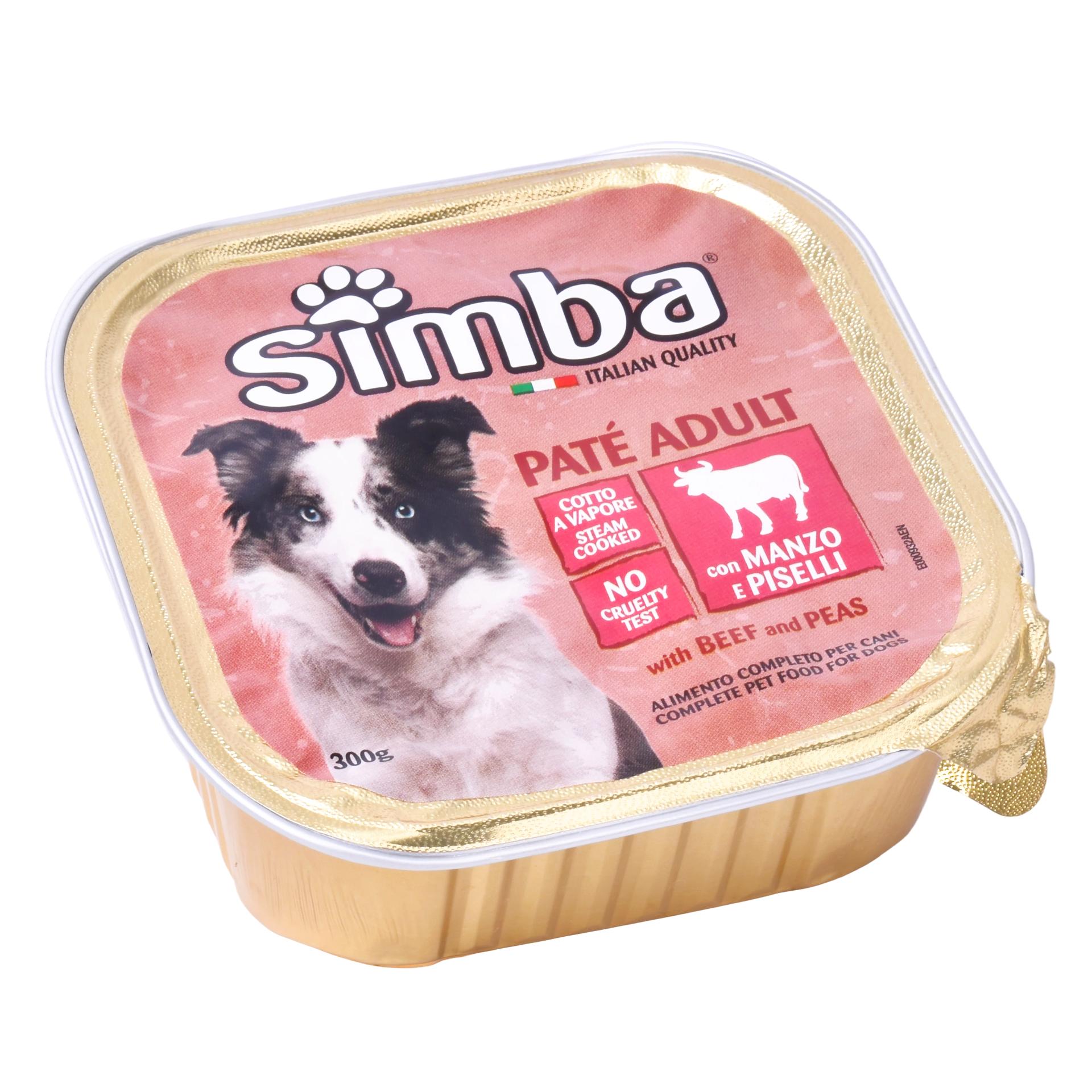 SIMBA CAO PATE CARNE VACA 300GRS CX18 20% SIMBA CAO PATE CARNE VACA 300GRS CX18 20%
