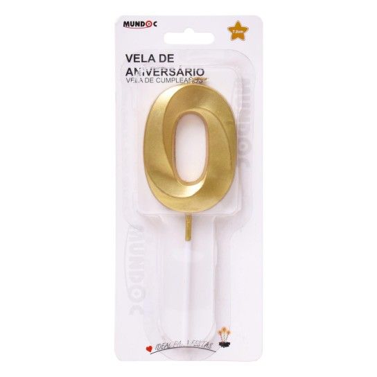 VELA ANIVERSARIO DOURADA N� 0