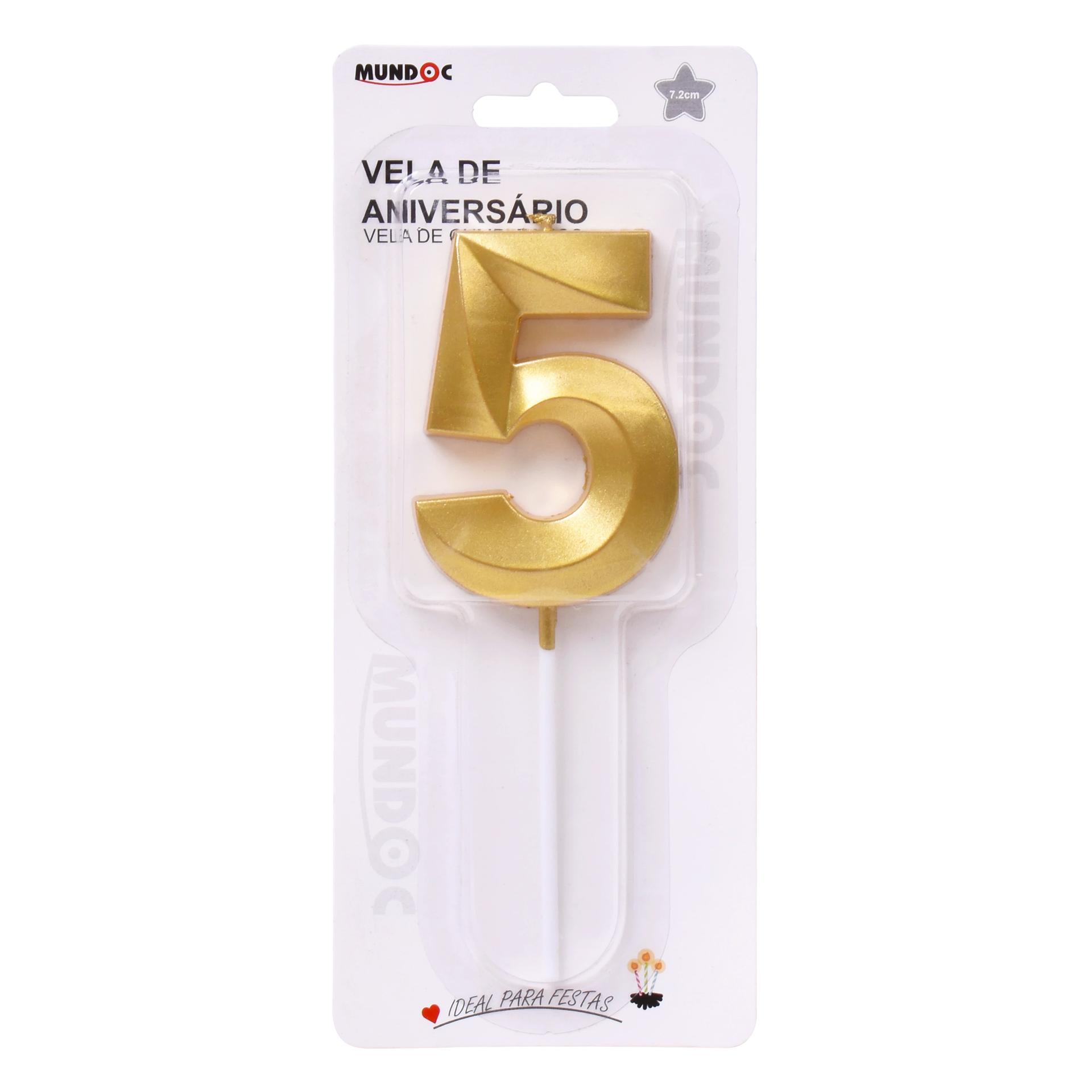 VELA ANIVERSARIO DOURADA N� 5