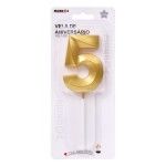 VELA ANIVERSARIO DOURADA N� 5