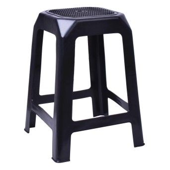 BANCO PLASTICO PRETO 25X25X45CM