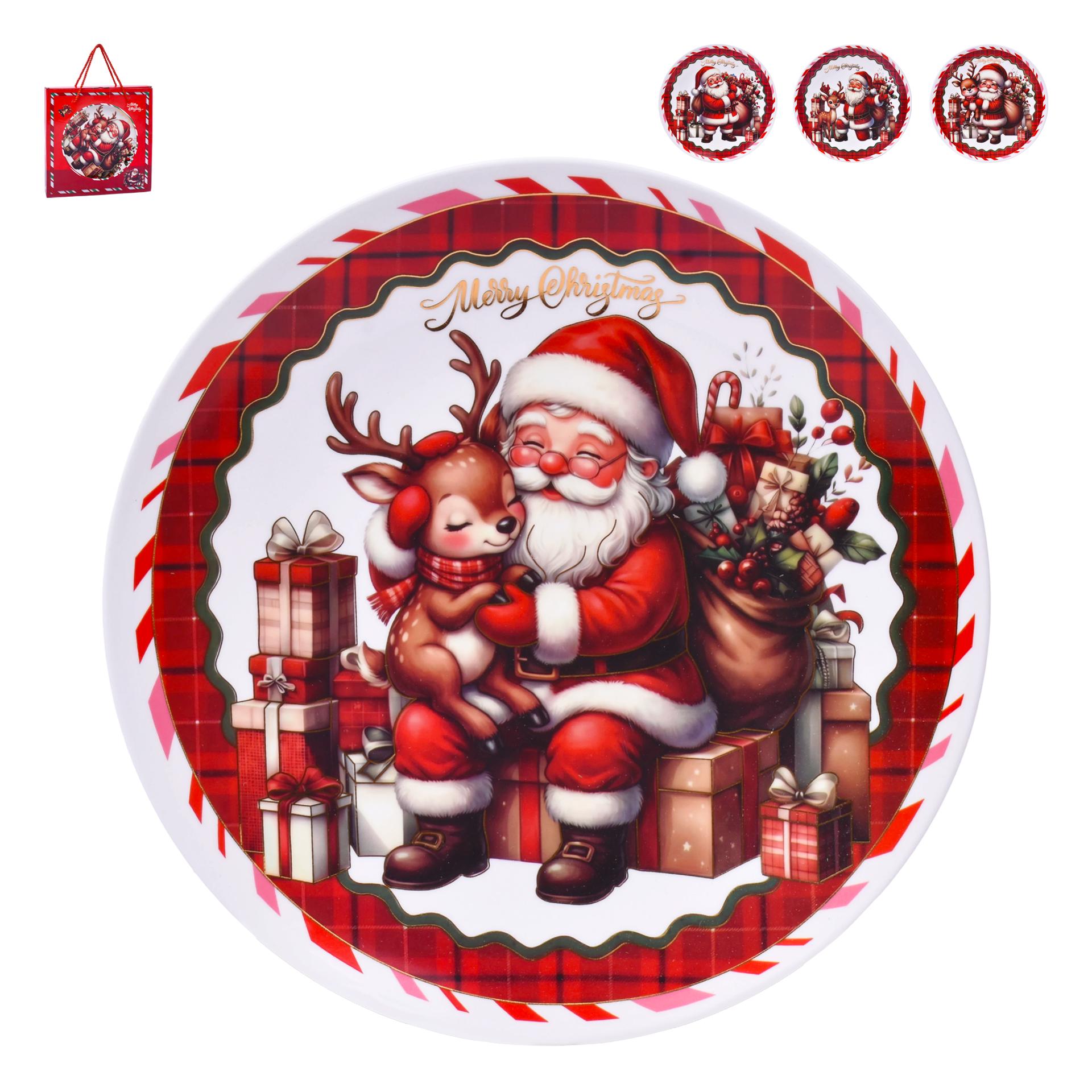 PRATO NATAL 25CM SK 207-367-03 CX24 PRATO NATAL 25CM SK 207-367-03 CX24