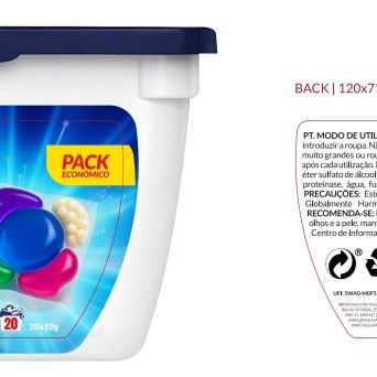 CAPSULAS ROUPA 5 EM 1 20UN SK 3097-09 CX36