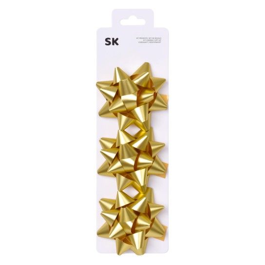 LAÇOS NATAL OURO 3UN 7,5CM SK 3166000-B CX120 LAÇOS NATAL OURO 3UN 7,5CM SK 3166000-B CX120