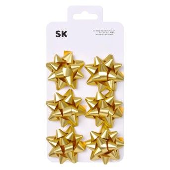 LA�OS NATAL OURO 6UN 5CM SK 3166001-B CX120