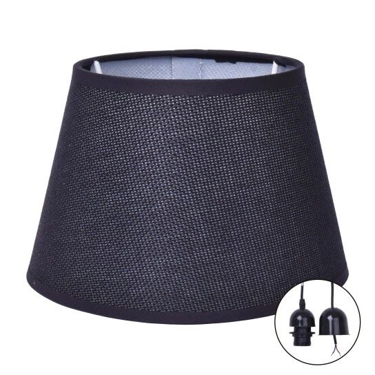 ABAJUR TETO C/FIO 30CM PRETO CPMT-04P ABAJUR TETO C/FIO 30CM PRETO CPMT-04P