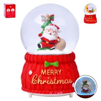 GLOBO DE NEVE NATAL 10X15CM 837-7888 CX24