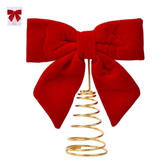 TOPO ARVORE NATAL LAÇO 20X18CM SK 1263-085 CX36 TOPO ARVORE NATAL LAÇO 20X18CM SK 1263-085 CX36