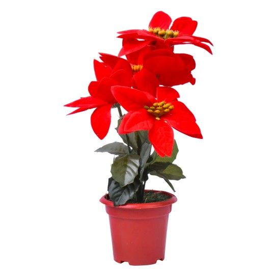 VASO C/FLOR NATAL 8,5X7X29CM SK 837-7883