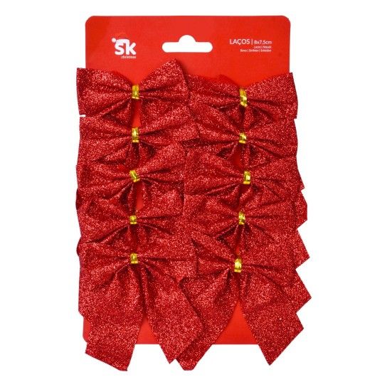 LA�OS NATAL VERMELHO 8X7.5 10UN 2585-500-10C CX120
