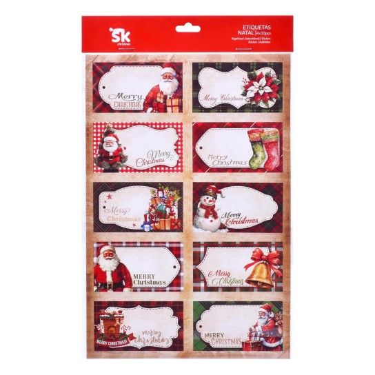 ETIQUETAS NATAL 4X10PC SK 837-7989 CX120 ETIQUETAS NATAL 4X10PC SK 837-7989 CX120