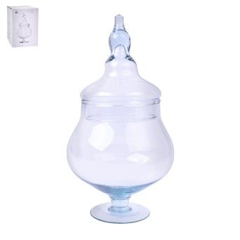 BOMBONEIRA VIDRO 13x13x25CM 660-6015 CX12