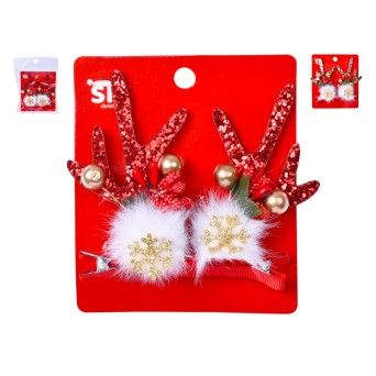 GANCHO NATAL P/CABELO 2UN 4,7X7CM SK 1263-171 CX24