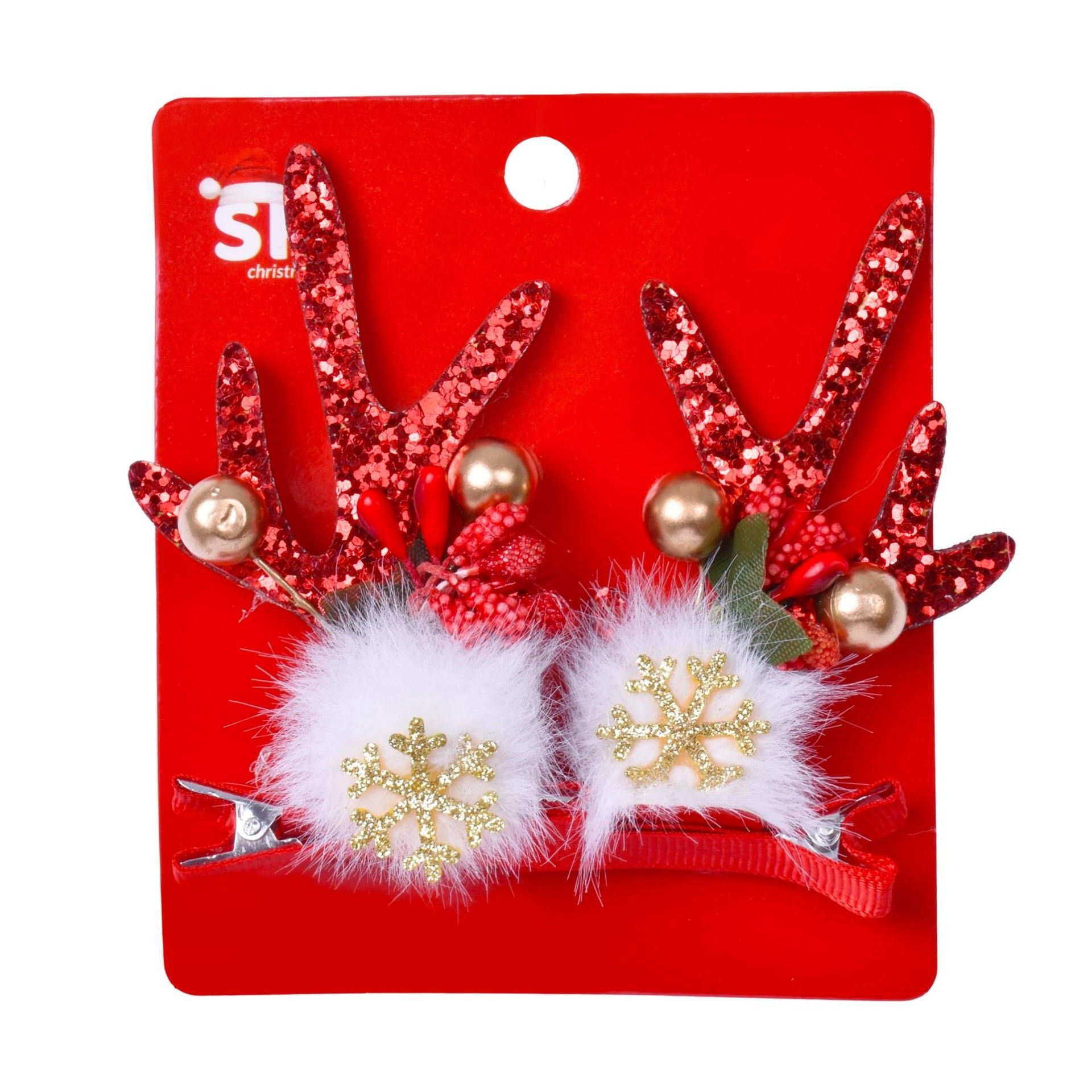 GANCHO NATAL P/CABELO 2UN 4,7X7CM SK 1263-171 CX24
