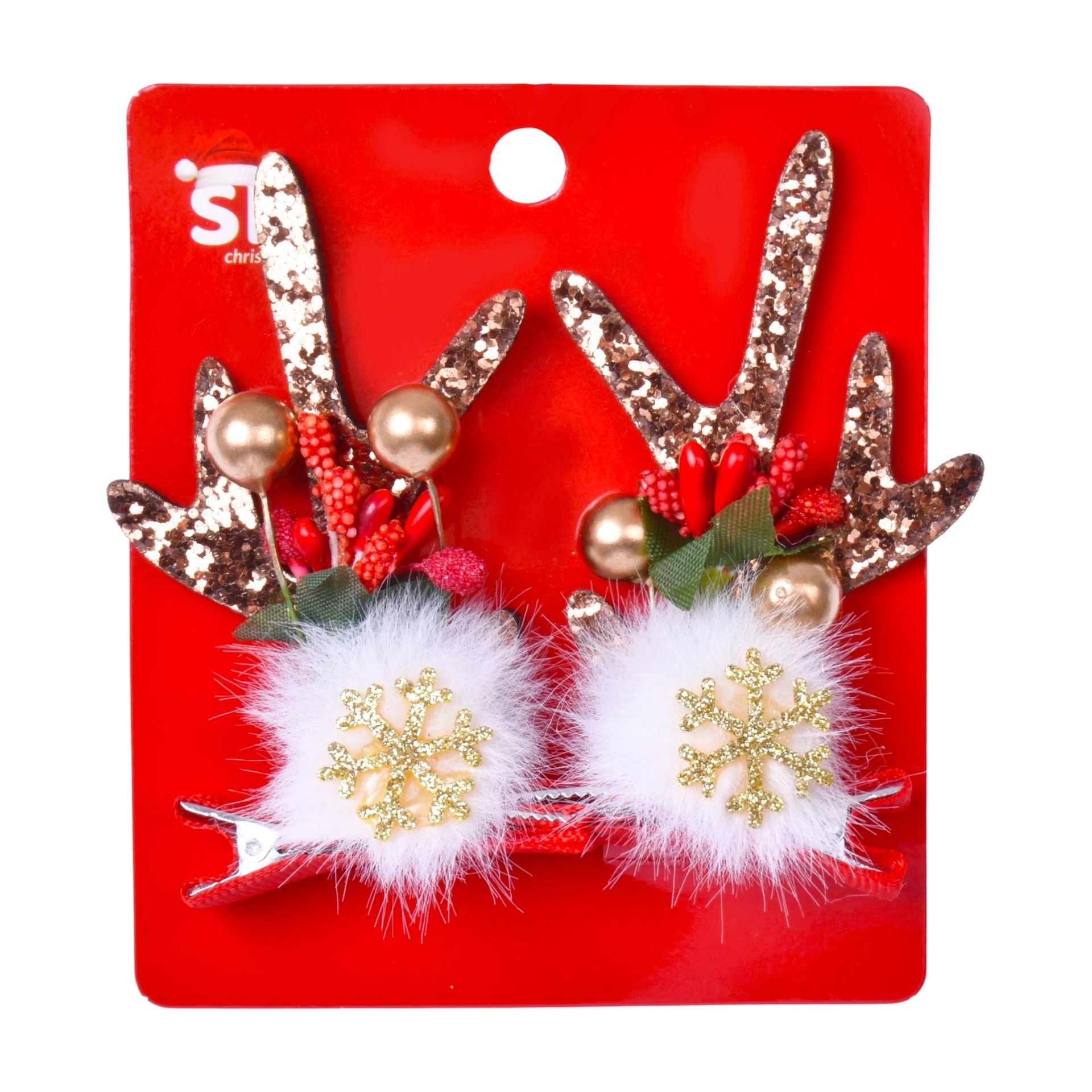 GANCHO NATAL P/CABELO 2UN 4,7X7CM SK 1263-171 CX24