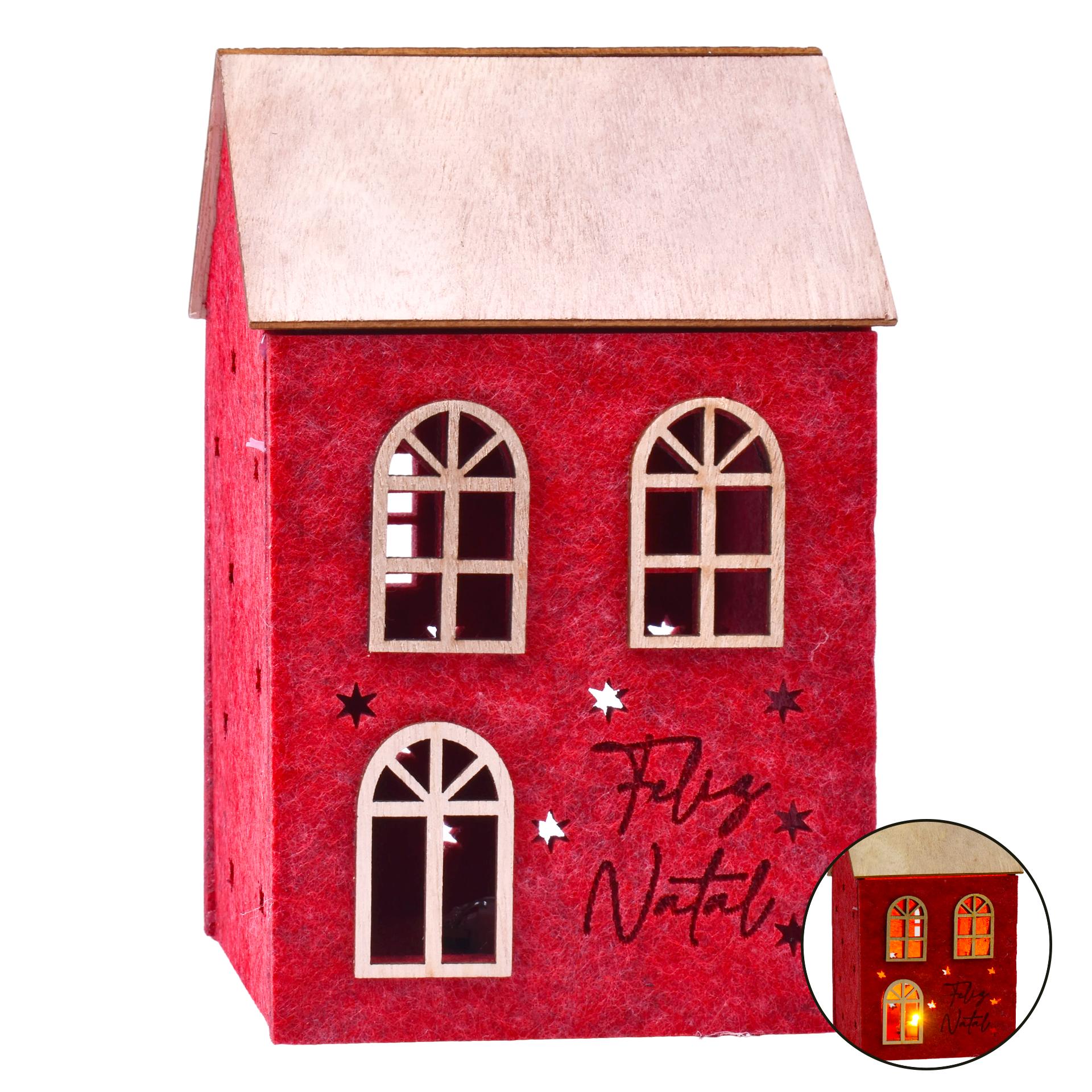 CASA FELTRO C/LUZ 11,5X10X18CM SK 0247-411 CX48