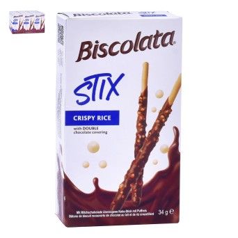STICKS C/CHOCOCRISPY BISCOLATA34GR CX48