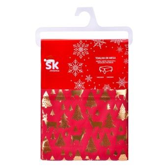 TOALHA MESA NATAL 140X220CM SK 3167-002A CX24