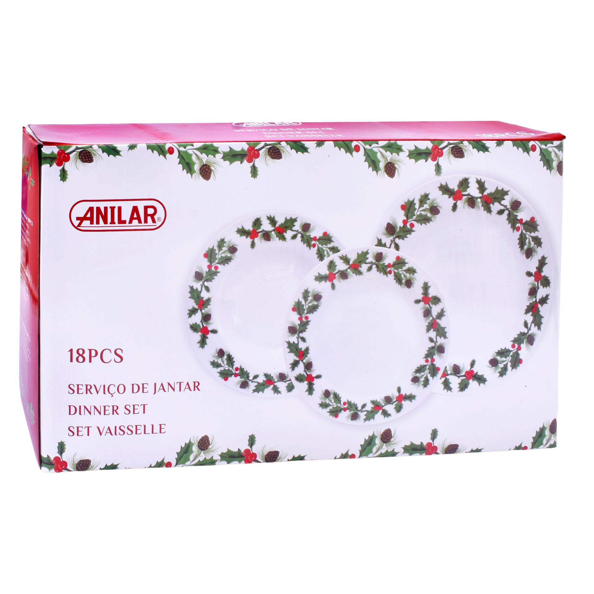 SERVIÇO JANTAR NATAL 18PCS M24002 SERVIÇO JANTAR NATAL 18PCS M24002