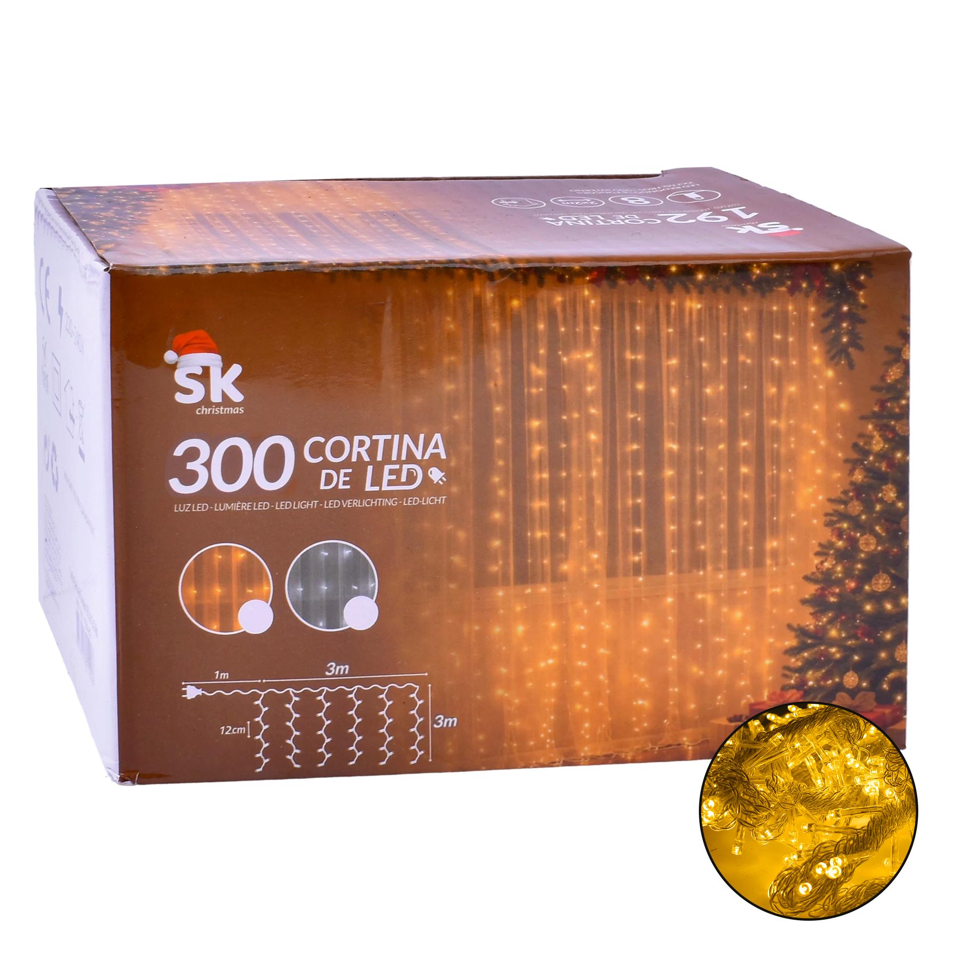 CORTINA LUZ QUENTE 300LED 3MT SK2697-130A-03 CX48 CORTINA LUZ QUENTE 300LED 3MT SK2697-130A-03 CX48