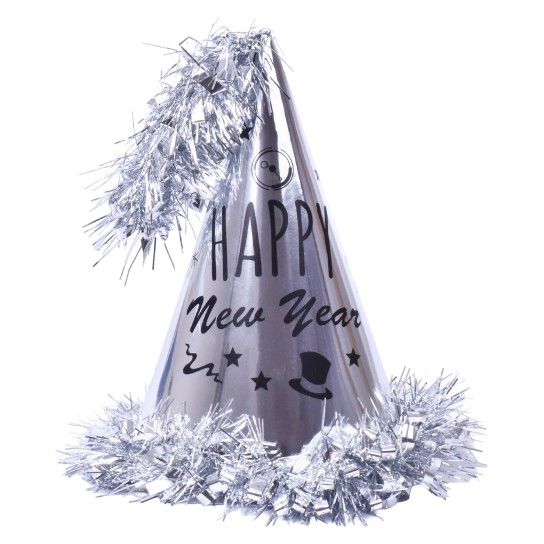 CHAPEU HNY PRATA 24CM SK 2527-033-24B CX72