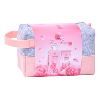 AURORA BOLSA GEL BANHO+CREME CORPO ROSAS