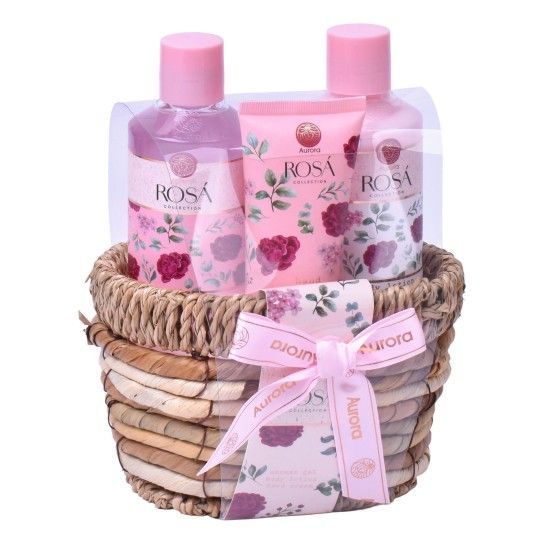 AURORA CESTO CONJ 3P� ROSA